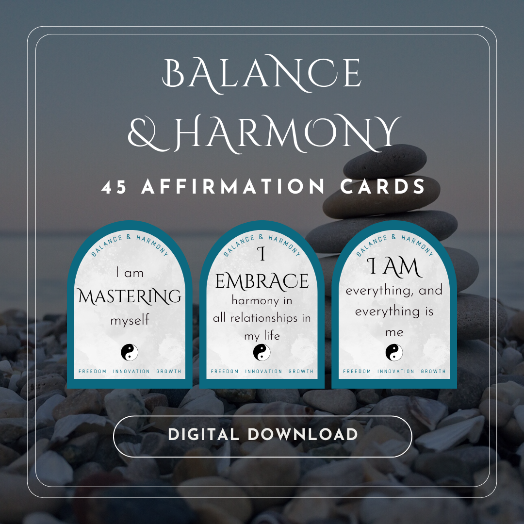 Balance & Harmony Affirmation Cards