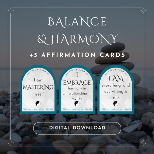 Balance & Harmony Affirmation Cards